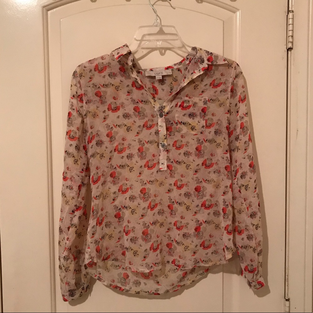 LOFT floral pattern blouse